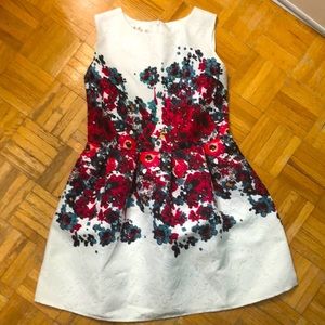 Red and White Formal Dress